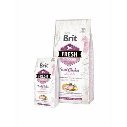 Brit Fresh Csirke és Burgonya Puppy Healthy Growth 12kg