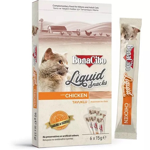 Bonacibo Snacks For Cats Liquid Snacks - Chicken 90G