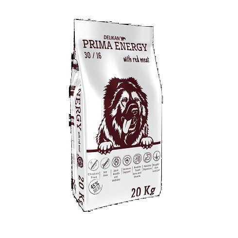 Delikan Prima Energy Red Meat kutyatáp 20kg ingyenes szállítással