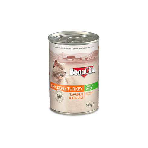 Bonacibo Canned Cat Chicken Turkey 400g