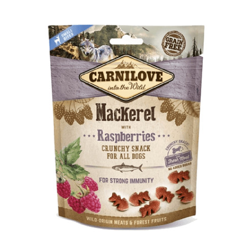 Carnilove Dog Crunchy Snack Makrela & Raspberry- Markéla Hússal és Málnával 200g