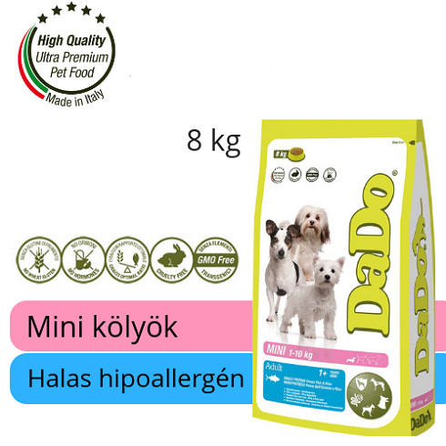 DaDo Hipoallergén halas mini kölyök kutyatáp 8kg