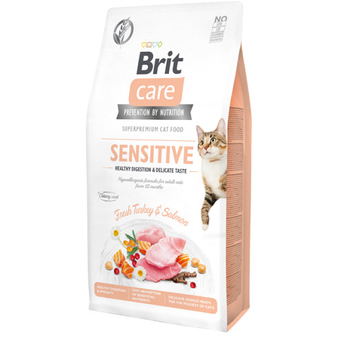 	 Brit Care Cat Grain Free SENSITIVE Turkey and Salmon 7kg