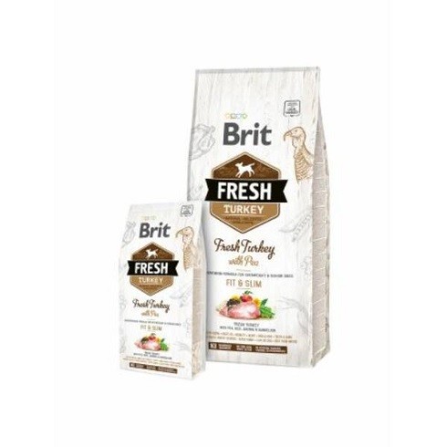 Brit Fresh Pulyka és Borsó Adult Fit & Slim 12kg