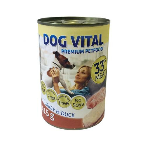 	 Dog Vital konzerv turkey&duck 1240gr