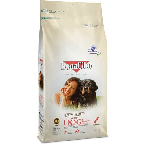 Bonacibo High Energy - Adult Dog (Csirke, Szardella és Rizs) 4KG