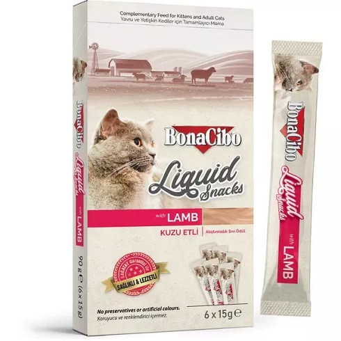 Bonacibo Snacks For Cats Liquid Snacks - Lamb 90G