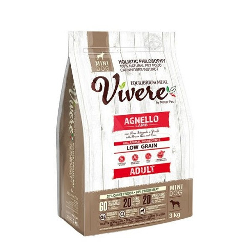 Vivere Low Grain Dog Mini Adult Lamb 3kg