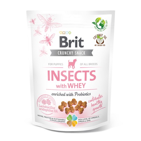 Brit Care Crunchy Cracker Puppy Insects with Whey with probiotics 200g