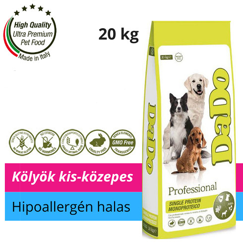 DaDo Hipoallergén halas közepestestű kölyök kutyatáp 20kg