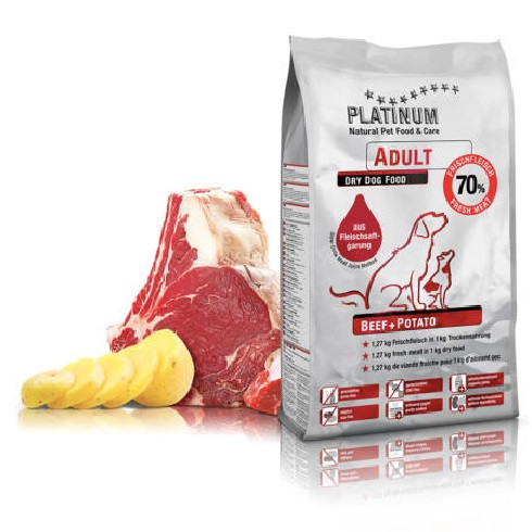 	 Platinum Adult Beef + Potato Kutyatáp marhahúsból 5kg