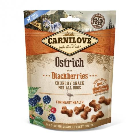 Carnilove Dog Crunchy Snack Ostrich & Mulberry- Strucc Hússal és Szederrel 200g