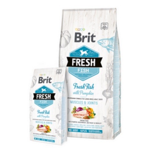 Brit Fresh Hal és sütőtök Adult Large Muscles & Joints 12 kg