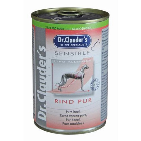 Dr.Clauders Dog Selected Meat Sensible Beef Pure marhás konzerv 400g