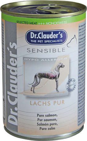 Dr.Clauders Dog Selected Meat Sensible Salmon Pure lazacos konzerv 375g