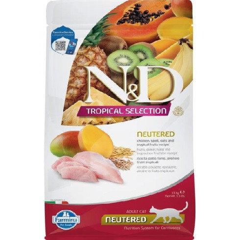 N&D Tropical Selection Cat Chicken Neutered Adult 1.5kg