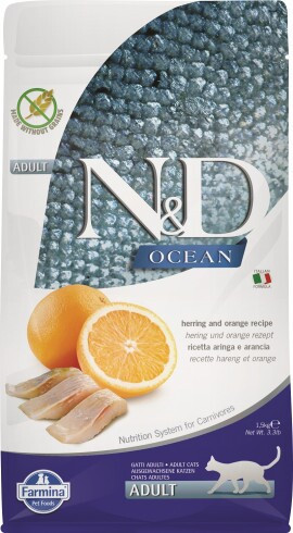 N&D Cat Ocean hering&narancs adult 5kg
