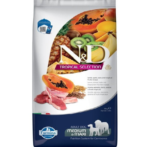 N&D Tropical Selection Dog Lamb Adult medium maxi 10kg